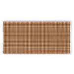 Brown Tattersall Pattern Print Beach Towel