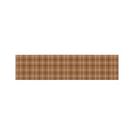 Brown Tattersall Pattern Print Bed Runner