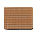 Brown Tattersall Pattern Print Bifold Wallet