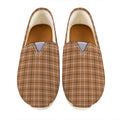 Brown Tattersall Pattern Print Casual Shoes