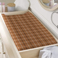 Brown Tattersall Pattern Print Changing Pad Cover
