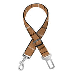 Brown Tattersall Pattern Print Dog Seat Belt