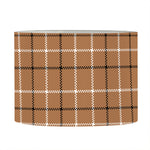 Brown Tattersall Pattern Print Drum Lamp Shade