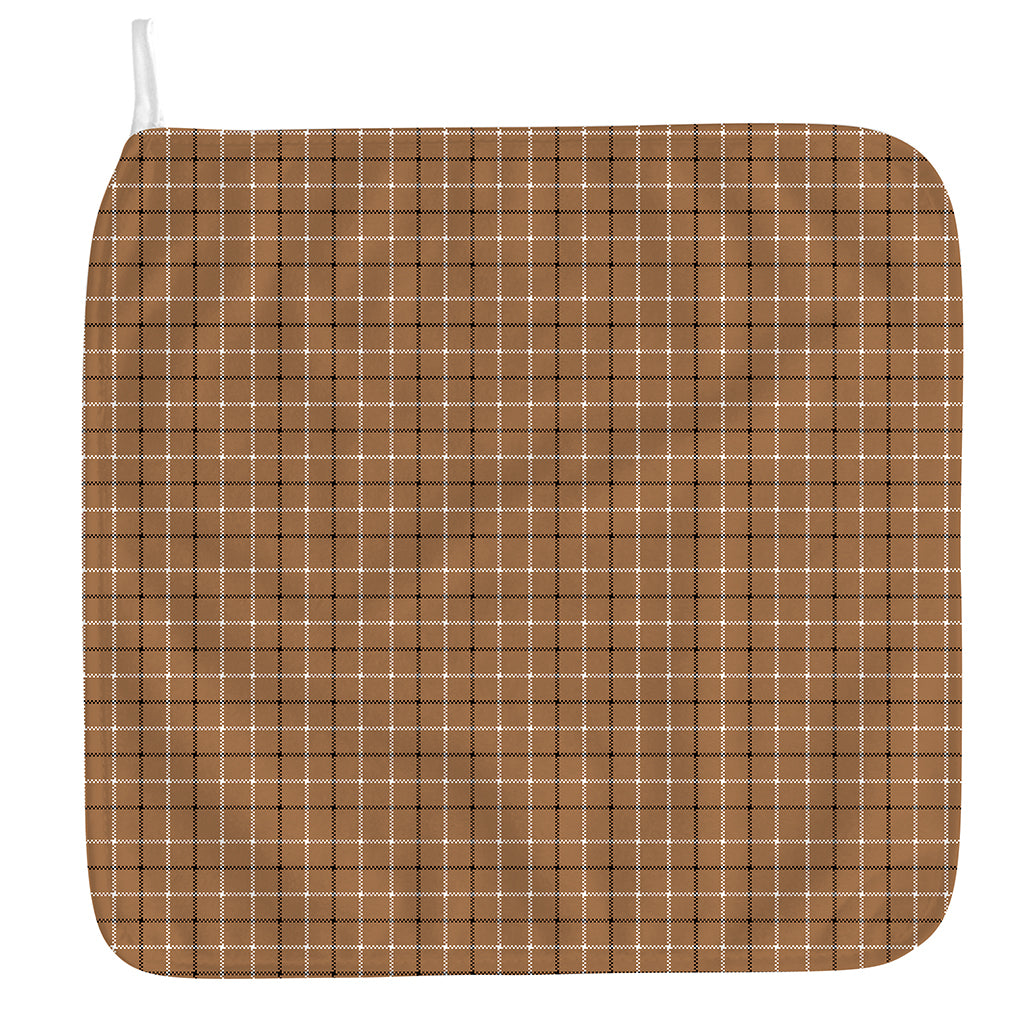 Brown Tattersall Pattern Print Hand Towel