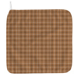 Brown Tattersall Pattern Print Hand Towel