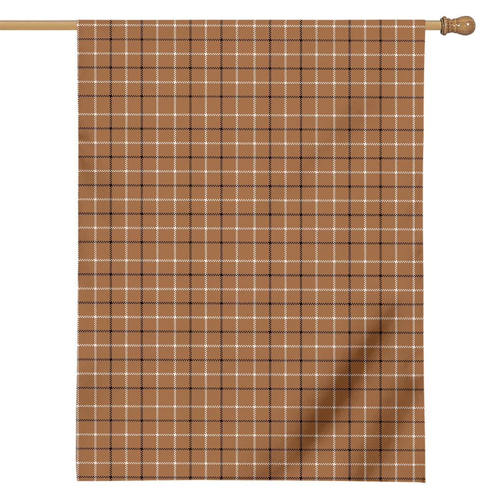 Brown Tattersall Pattern Print House Flag