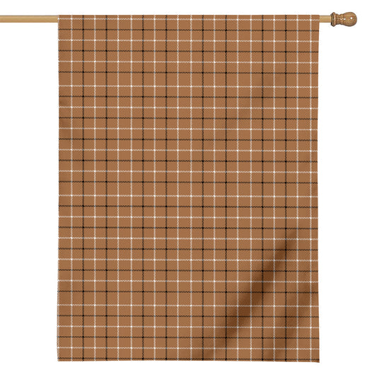 Brown Tattersall Pattern Print House Flag