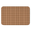 Brown Tattersall Pattern Print Indoor Door Mat