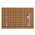 Brown Tattersall Pattern Print Placemat