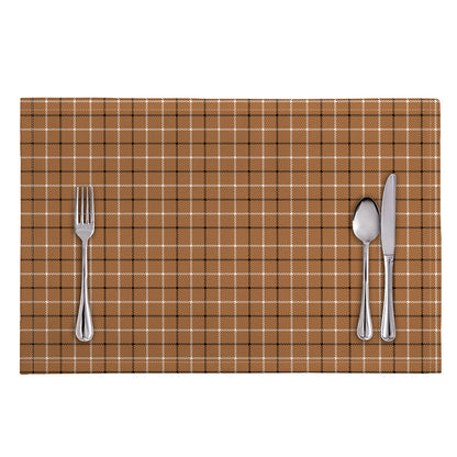 Brown Tattersall Pattern Print Placemat