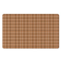 Brown Tattersall Pattern Print Polyester Doormat