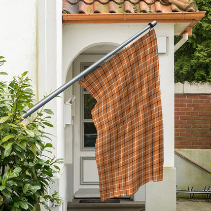 Brown Tattersall Pattern Print Polyester Flag