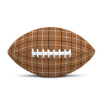 Brown Tattersall Pattern Print Rugby Ball