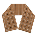 Brown Tattersall Pattern Print Scarf