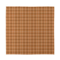Brown Tattersall Pattern Print Silk Bandana