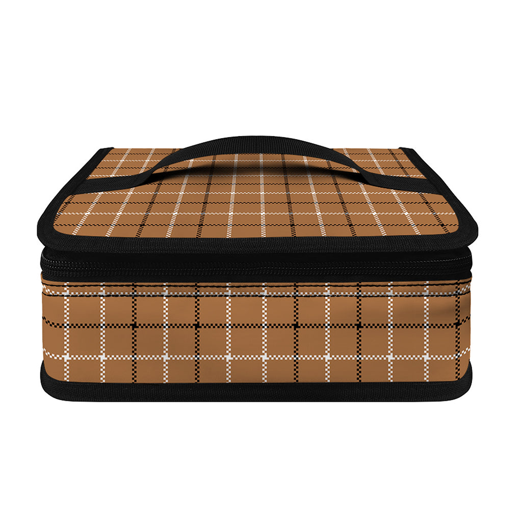 Brown Tattersall Pattern Print Small Lunch Bag