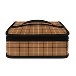 Brown Tattersall Pattern Print Small Lunch Bag