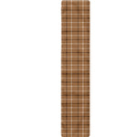 Brown Tattersall Pattern Print Table Runner