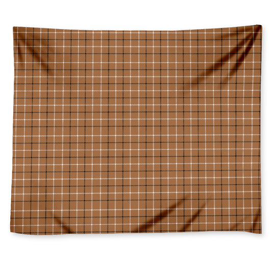 Brown Tattersall Pattern Print Tapestry
