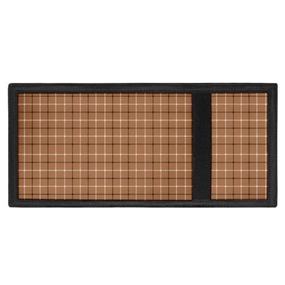 Brown Tattersall Pattern Print Trifold Wallet
