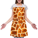 Brown Watercolor Giraffe Pattern Print Adjustable Apron