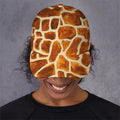 Brown Watercolor Giraffe Pattern Print Baseball Cap