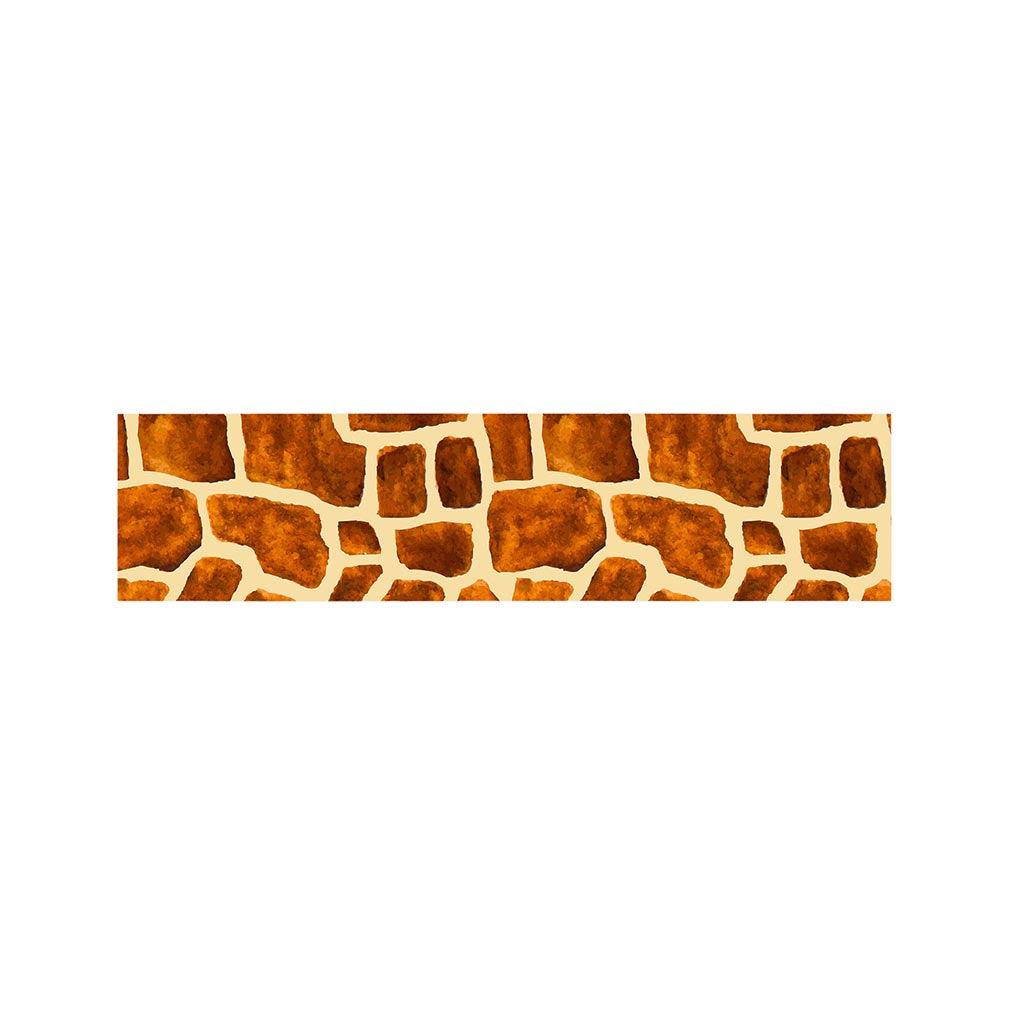 Brown Watercolor Giraffe Pattern Print Bed Runner