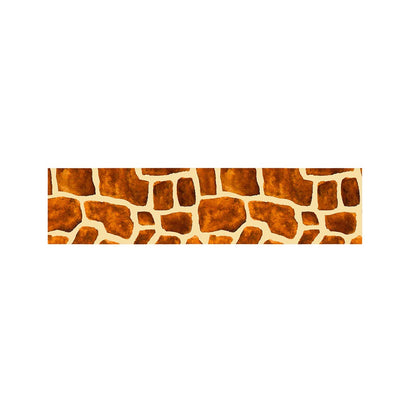 Brown Watercolor Giraffe Pattern Print Bed Runner