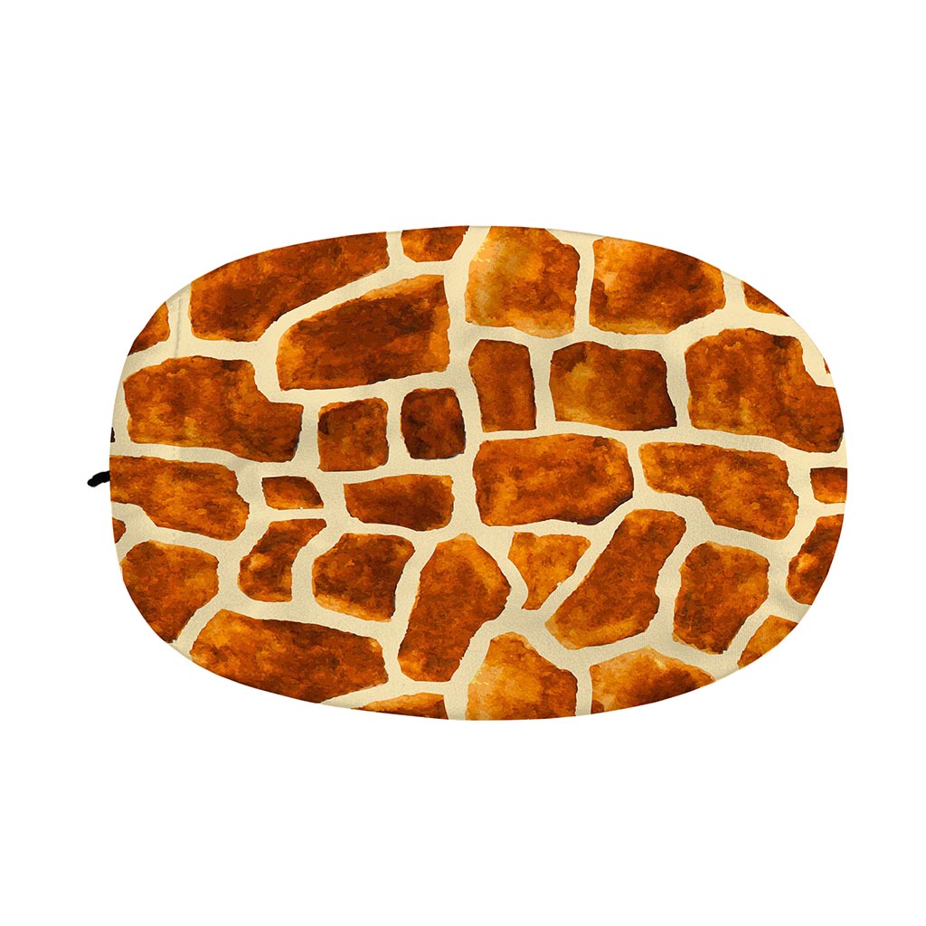 Brown Watercolor Giraffe Pattern Print Car Side Mirror Covers