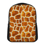 Brown Watercolor Giraffe Pattern Print Casual Backpack