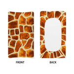 Brown Watercolor Giraffe Pattern Print Changing Pad Cover