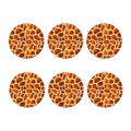 Brown Watercolor Giraffe Pattern Print Coaster Set