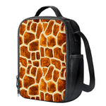 Brown Watercolor Giraffe Pattern Print Crossbody Lunch Bag
