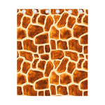 Brown Watercolor Giraffe Pattern Print Curtain