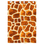 Brown Watercolor Giraffe Pattern Print Curtain