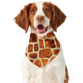 Brown Watercolor Giraffe Pattern Print Dog Bandana