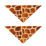 Brown Watercolor Giraffe Pattern Print Dog Bandana