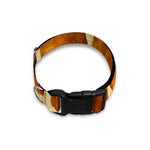 Brown Watercolor Giraffe Pattern Print Dog Collar