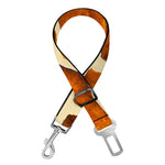 Brown Watercolor Giraffe Pattern Print Dog Seat Belt