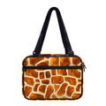 Brown Watercolor Giraffe Pattern Print Double Strap Bible Bag