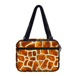 Brown Watercolor Giraffe Pattern Print Double Strap Bible Bag