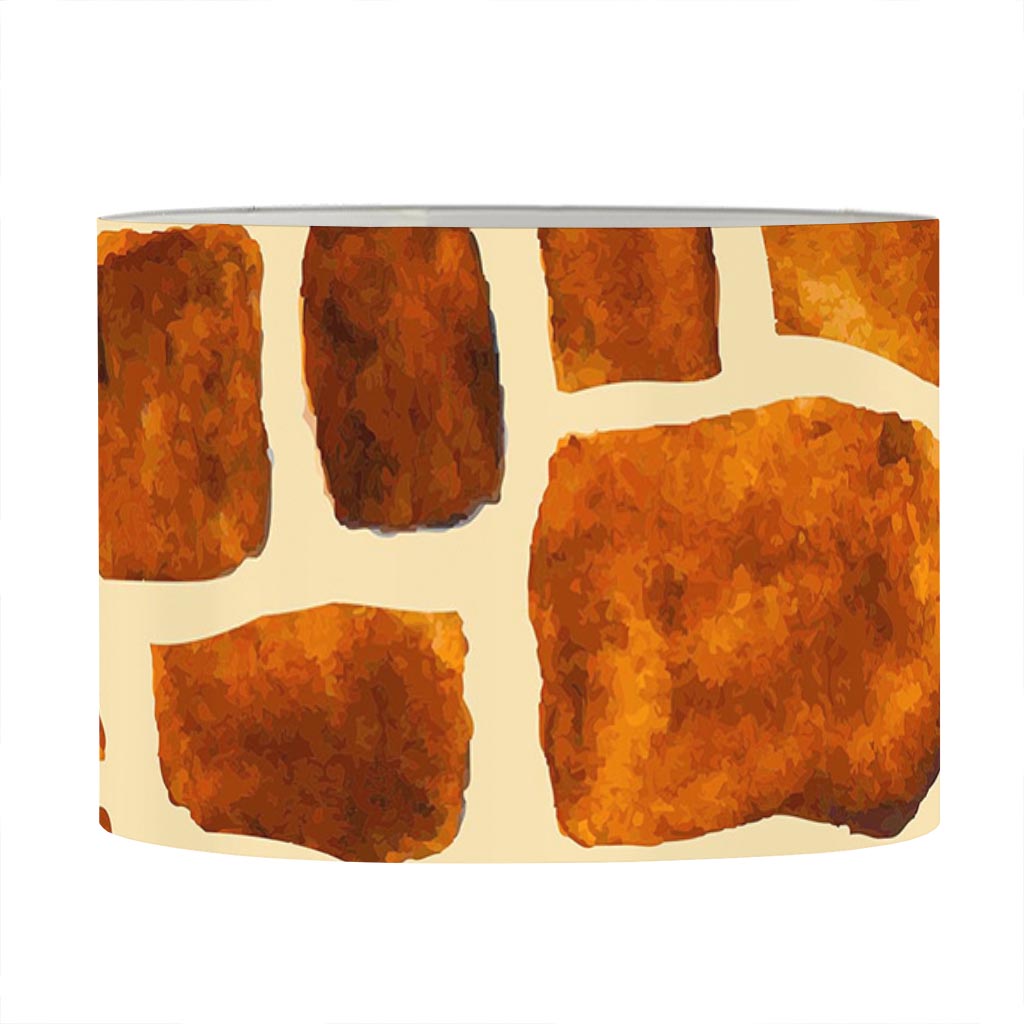 Brown Watercolor Giraffe Pattern Print Drum Lamp Shade