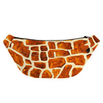 Brown Watercolor Giraffe Pattern Print Fanny Pack