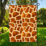 Brown Watercolor Giraffe Pattern Print Garden Flag