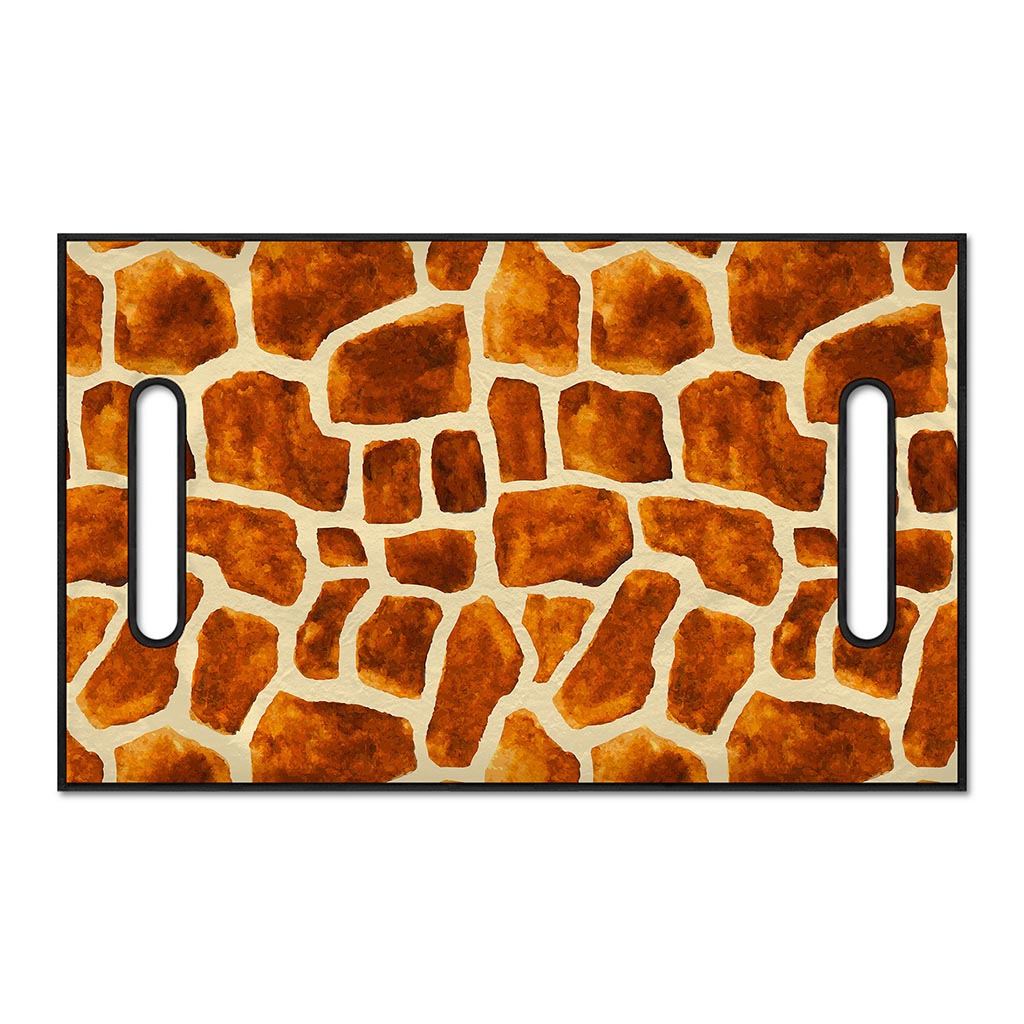 Brown Watercolor Giraffe Pattern Print Golf Cart Seat Cover
