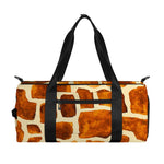 Brown Watercolor Giraffe Pattern Print Gym Bag