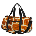 Brown Watercolor Giraffe Pattern Print Gym Bag