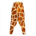Brown Watercolor Giraffe Pattern Print Hammer Pants