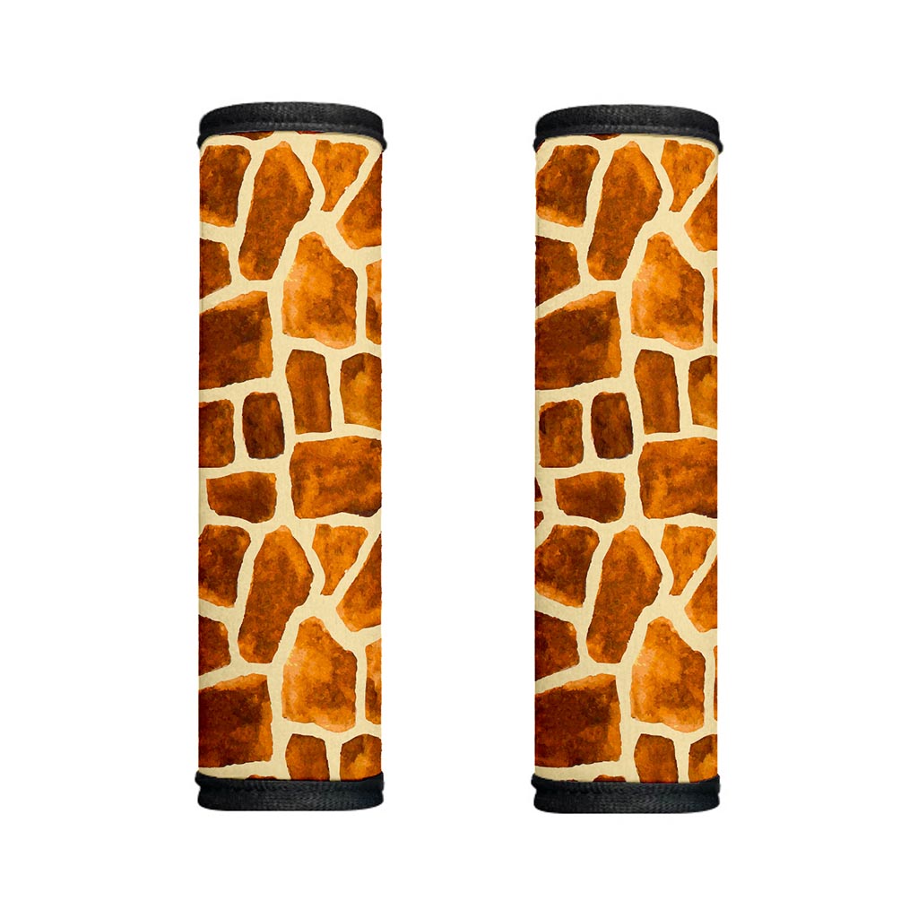 Brown Watercolor Giraffe Pattern Print Handle Covers