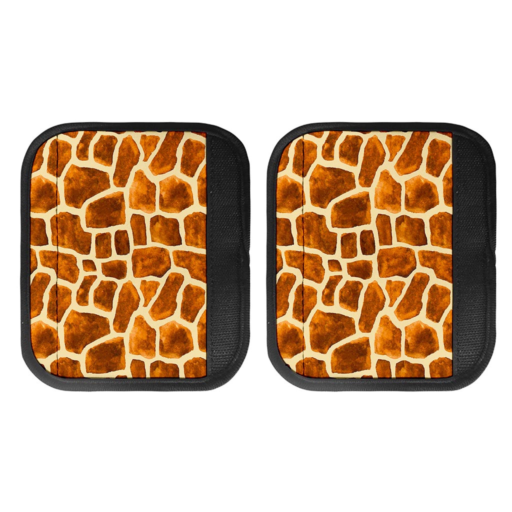 Brown Watercolor Giraffe Pattern Print Handle Covers